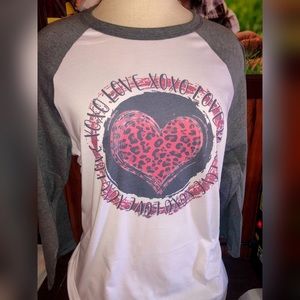 “Love All Around” 3/4 Sleeve Bella Tee